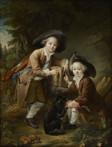 The Comte and Chevalier de Choiseul as Savoyards by Francois Hubert Drouais